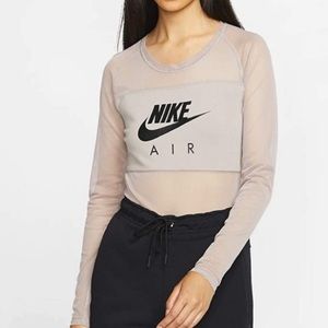 NIKE AIR Women’s Long Sleeve Mesh Bodysuit S